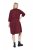 Ulla Popken 844945 Robe en jersey trapèze à col V Prune - Robes en jersey - 