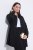 Ulla Popken 845026 Surchemise à texture zébrée Noir - Vestes - Vestes grande taille pour femme