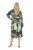 Ulla Popken 845122 Robe mi-longue imprimée à poches Turquoise - Robes midi - Robes mi-longues pour femmes rondes