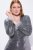 Ulla Popken 845145 Robe à sequins à col V Argent - Robes de soirée - Robes de soirée en grandes tailles