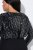 Ulla Popken 845151 Robe rayée à col V Noir - Robes de soirée - Robes de soirée en grandes tailles