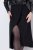 Ulla Popken 845151 Robe rayée à col V Noir - Robes de soirée - Robes de soirée en grandes tailles
