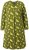 Ulla Popken 845190 Robe en jersey fleurie Turquoise - Robes en jersey - 