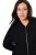 Ulla Popken 845262 Veste teddy Noir - Vestes - Vestes grande taille pour femme