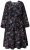 Ulla Popken 845287 Robe mi-longue imprimée Noir - Robes midi - Robes mi-longues pour femmes rondes