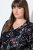 Ulla Popken 845287 Robe mi-longue imprimée Noir - Robes midi - Robes mi-longues pour femmes rondes