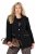 Ulla Popken 845336 Blazer stretch oversize à deux boutons Noir - Blazers - Vestes blazer pour femme, grandes tailles