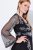 Ulla Popken 845366 Robe de soirée à col V Noir - Robes de soirée - Robes de soirée en grandes tailles
