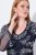 Ulla Popken 845366 Robe à sequins fleurie Bleu marine - Robes de soirée - Robes de soirée en grandes tailles