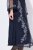Ulla Popken 845366 Robe à sequins fleurie Bleu marine - Robes de soirée - Robes de soirée en grandes tailles