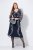 Ulla Popken 845366 Robe à sequins fleurie Bleu marine - Robes de soirée - Robes de soirée en grandes tailles