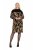 Ulla Popken 845378 Robe en maille à imprimé animal Beige - Robes de soirée - Robes de soirée en grandes tailles