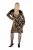 Ulla Popken 845378 Robe en maille à imprimé animal Beige - Robes de soirée - Robes de soirée en grandes tailles
