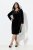 Ulla Popken 845573 Robe en velours à manches longues Noir - Robes de soirée - Robes de soirée en grandes tailles