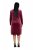 Ulla Popken 845573 Robe en velours à manches longues Bordeaux - Robes de soirée - Robes de soirée en grandes tailles