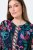 Ulla Popken 845649 Robe en mousseline fleurie Bleu marine - Robes midi - Robes mi-longues pour femmes rondes
