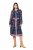 Ulla Popken 845649 Robe en mousseline fleurie Bleu marine - Robes midi - Robes mi-longues pour femmes rondes