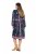 Ulla Popken 845649 Robe en mousseline fleurie Bleu marine - Robes midi - Robes mi-longues pour femmes rondes