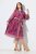 Ulla Popken 845649 Robe mi-longue à manches longues Rouge baie - Robes midi - Robes mi-longues pour femmes rondes