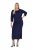 Ulla Popken 845705 Robe en jersey Bleu marine - Robes midi - Robes mi-longues pour femmes rondes