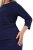 Ulla Popken 845705 Robe en jersey Bleu marine - Robes midi - Robes mi-longues pour femmes rondes