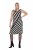 Ulla Popken 845784 Robe en maille rayée Noir - Robes d'été - Robes légères d'été en grande taille