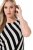 Ulla Popken 845784 Robe en maille rayée Noir - Robes d'été - Robes légères d'été en grande taille