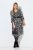 Ulla Popken 845825 Robe mi-longue fleurie à manches 3/4 Noir - Robes midi - Robes mi-longues pour femmes rondes