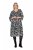 Ulla Popken 845825 Robe mi-longue fleurie à manches 3/4 Noir - Robes midi - Robes mi-longues pour femmes rondes