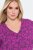 Ulla Popken 845825 Robe mi-longue fleurie à col V Lilas - Robes midi - Robes mi-longues pour femmes rondes