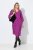 Ulla Popken 845825 Robe mi-longue fleurie à col V Lilas - Robes midi - Robes mi-longues pour femmes rondes