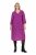 Ulla Popken 845825 Robe mi-longue fleurie à col V Lilas - Robes midi - Robes mi-longues pour femmes rondes