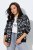 Ulla Popken 845841 Veste fleurie réversible à col teddy Noir - Vestes - Vestes grande taille pour femme