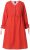 Ulla Popken 845863 Robe mi-longue rayée à ceinture à nouer Corail - Robes midi - Robes mi-longues pour femmes rondes