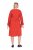 Ulla Popken 845863 Robe mi-longue rayée à ceinture à nouer Corail - Robes midi - Robes mi-longues pour femmes rondes