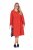Ulla Popken 845863 Robe mi-longue rayée à ceinture à nouer Corail - Robes midi - Robes mi-longues pour femmes rondes