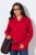 Ulla Popken 846021 Manteau en polaire Rouge - Manteaux - Manteaux grande taille pour femme