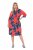 Ulla Popken 846164 Robe chemise fleurie Rouge - Robes midi - Robes mi-longues pour femmes rondes