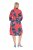 Ulla Popken 846164 Robe chemise fleurie Rouge - Robes midi - Robes mi-longues pour femmes rondes