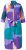 Ulla Popken 846351 Robe chemise imprimée Lilas - Robes midi - Robes mi-longues pour femmes rondes