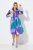 Ulla Popken 846351 Robe chemise imprimée Lilas - Robes midi - Robes mi-longues pour femmes rondes