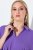 Ulla Popken 846373 Robe sweat trapèze à manches 3/4 Lilas - Robes - Des robes dans toutes les tailles