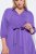 Ulla Popken 846373 Robe sweat trapèze à manches 3/4 Lilas - Robes - Des robes dans toutes les tailles
