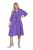 Ulla Popken 846373 Robe sweat trapèze à manches 3/4 Lilas - Robes - Des robes dans toutes les tailles