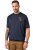 JP1880 846657 T-shirt bellyfit à badges Bleu marine TALL - TALL T-shirts - T-Shirts Longueur Extra pour Grands Hommes