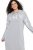 Ulla Popken 846886 Robe sweat à capuche Gris chiné - Robes sweat - 