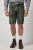 JP1880 846895 Bermuda en cuir de chèvre velours Olive foncé - Shorts - Shorts hommes grande taille