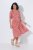 Ulla Popken 846912 Robe mi-longue imprimée Corail - Robes midi - Robes mi-longues pour femmes rondes
