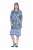 Ulla Popken 846952 Robe chemise fleurie Blanc - Robes midi - Robes mi-longues pour femmes rondes