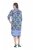 Ulla Popken 846952 Robe chemise fleurie Blanc - Robes midi - Robes mi-longues pour femmes rondes
